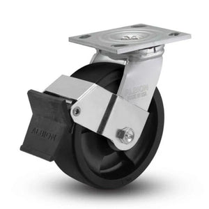 Albion 16RT08201SFBE 8" x 2" Polypropylene Rigid Top Locking Caster