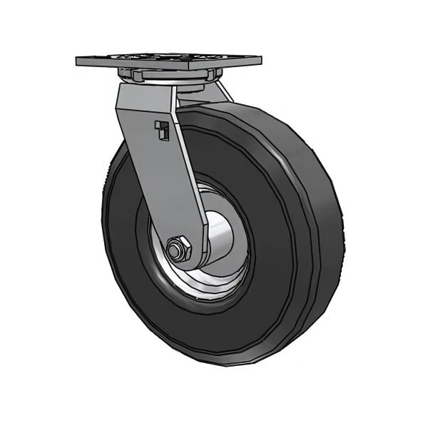Heavy-Duty 8.6" Pneumatic Caster with 4.5" x 4" Plate - 350 lb Load Capacity Albion-Casters