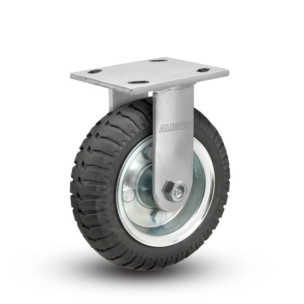 Albion Casters USA-Rig 6x2 Never-Flat SZ Wheel Rigid Caster with 4x4.5 Plate – Heavy-Duty Industrial Caster for Superior Performance and Durability Albion-Casters