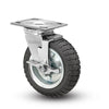 Albion Casters USA-Rig 6x2 Inch Never-Flat SZ Wheel Side-Lock Caster with 4x4.5 Inch Plate - Heavy-Duty Industrial Caster for Equipment Stability Albion-Casters