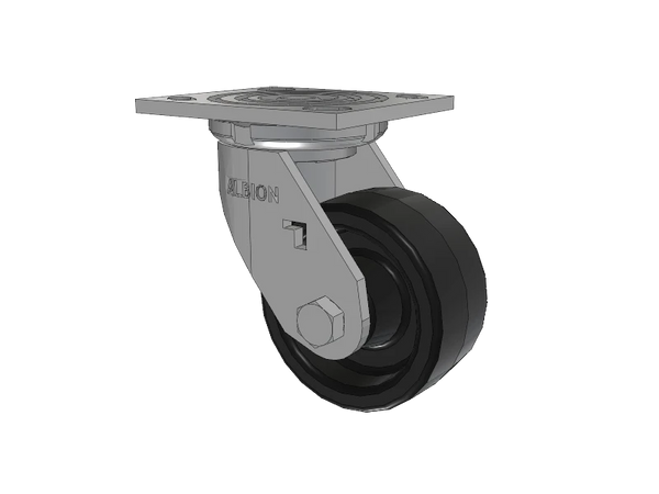 Albion Casters 4" x 2" USA-Made Swivel Caster with Durable Phenolic Wheel and 4" x 4-1/2" Top Plate - Model 16TM04201S Albion-Casters