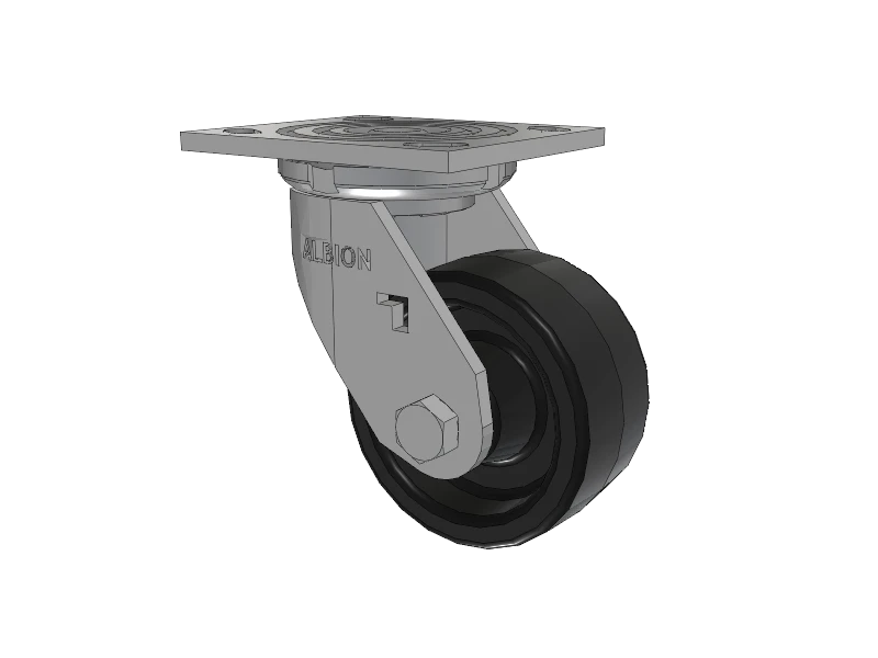 Albion Casters 4" x 2" USA-Made Swivel Caster with Durable Phenolic Wheel and 4" x 4-1/2" Top Plate - Model 16TM04201S Albion-Casters