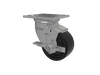 Albion Casters 4" x 2" Side Locking Caster - USA-Made Phenolic Wheel with 4" x 4.5" Top Plate - Model 16TM04201SFBA for Industrial Use Albion-Casters