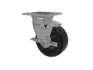 Albion 16TM05201SFBA 5" x 2" Phenolic Side Lock Caster – 4" x 4-1/2" Top Plate