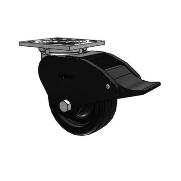 USA-Made 5"x2" Phenolic Wheel Caster | Top Total Lock | 4"x4.5" Plate | 1000 lb Capacity | SKU 16TM05201ST Albion-Casters