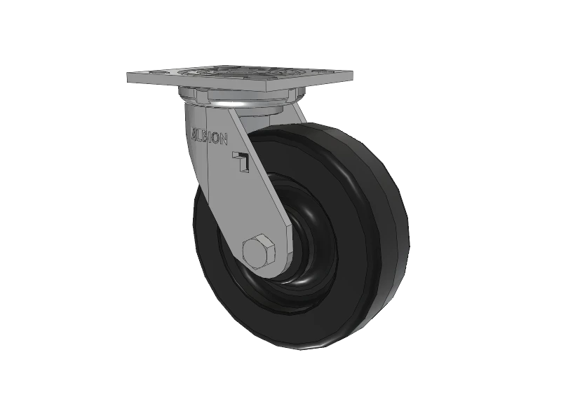 Albion Casters 6x2 USA-Made Swivel Caster with Phenolic Wheel - 4x4.5 Top Plate, Model 16TM06201S for Smooth Maneuverability and Durability Albion-Casters