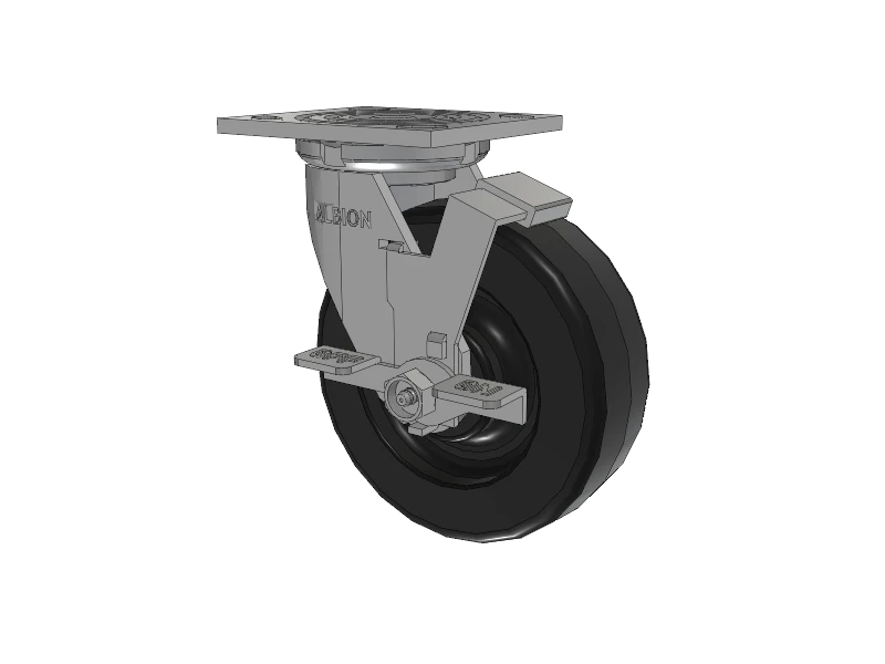 Albion Casters 6" x 2" USA-Made Rigid Caster with Phenolic Wheel and 4" x 4.5" Top Plate - Heavy-Duty Industrial Caster for Equipment and Machinery Albion-Casters
