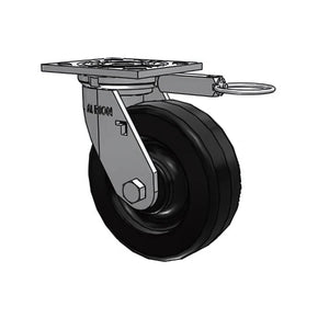 Albion 6" x 2" Phenolic Swivel Caster w/ Brake – 1200 lb