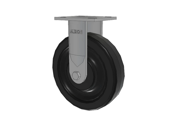 Albion Casters 8" x 2" Rigid Caster with Phenolic Wheel – USA-Made, Heavy-Duty, 4" x 4.5" Top Plate - Model 16TM08201R Albion-Casters