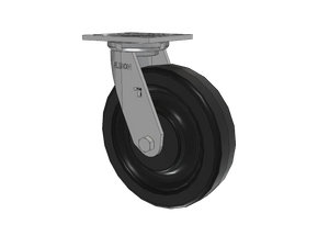 Albion 16TM08201S 8" x 2" Phenolic Swivel Caster – 4" x 4-1/2" Plate
