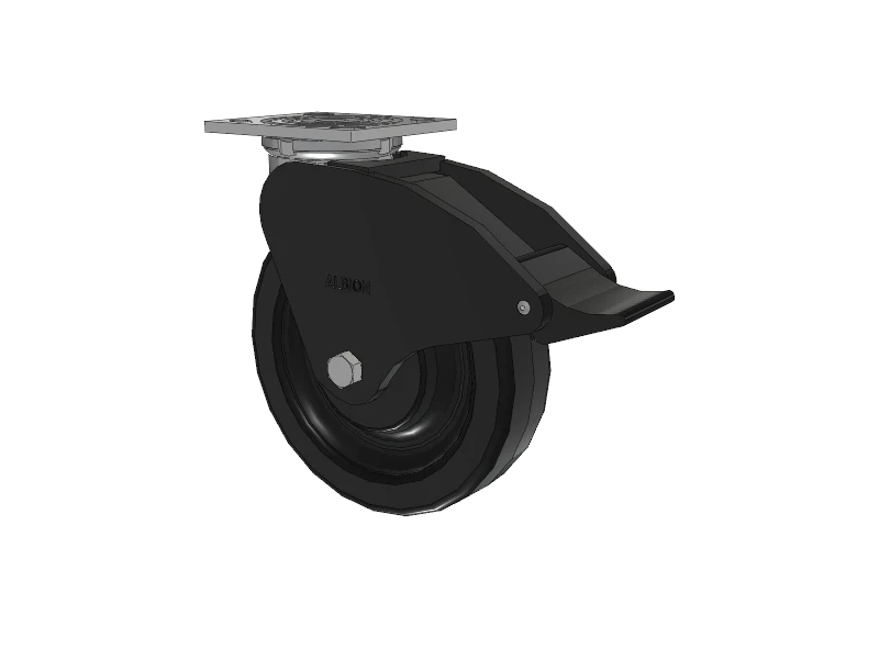 Albion Casters 8" x 2" USA-Made Top Total Lock Caster with Phenolic Wheel and 4" x 4.5" Plate - Heavy-Duty Industrial Caster for Maximum Stability and Load Capacity Albion-Casters