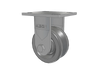 Albion Casters 4"x2" Rigid Caster with V-Groove Cast Iron Wheel - USA-Rig Model 16VG04201R for Industrial Equipment Albion-Casters