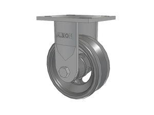 Albion 16VG05201R 5"x2" V-Groove Cast Iron Rigid Caster – CasterHQ