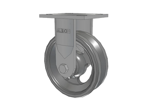 Albion 16VG06201RHR60 6"x2" V-Groove Cast Iron Rigid Caster