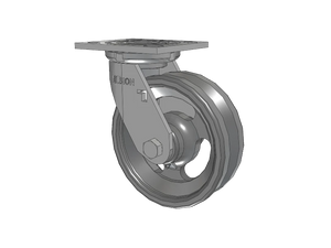 Albion 16VG06201S 6" x 2" V-Groove Cast Iron Swivel Caster – CasterHQ