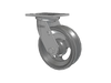 Albion Casters 6"x2" USA-Rig Swivel Caster with V-Groove Cast Iron Wheel – 7.5" High, Heavy-Duty Model 16VG06201SHS60 for Industrial Applications Albion-Casters