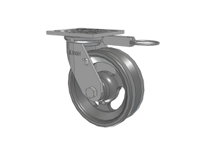 Albion 16VG06201SL 6" x 2" Cast Iron Swivel V-Groove Caster – CasterHQ