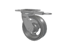Albion Casters USA-Rig 6" x 2" Cast Iron V-Groove Wheel Caster with Swivel Lock - Durable and Reliable 4" x 4.5" Plate for Industrial Applications (Model: 16VG06201SL) Albion-Casters