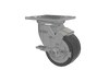 4" x 2" USA-Rig Side Locking Caster with Floor Protective TPU Wheel, Heavy-Duty Load Capacity, and 4" x 4-1/2" Top Plate - Model 16XA04201SFBA Albion-Casters