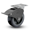 Albion Casters 5" x 2" USA-Rig Top Total Lock Caster with Floor Protective TPU Wheel and 4" x 4.5" Plate - 16XA05201ST | Durable Industrial Caster for Secure Positioning Albion-Casters
