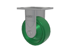 Albion 16XI05202R 5" x 2" Solid Polyurethane Rigid Caster 4" x 4-1/2" Plate