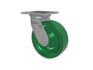 Albion 16XI06202S 6"x2" Polyurethane Swivel Caster – 4"x4.5" Plate