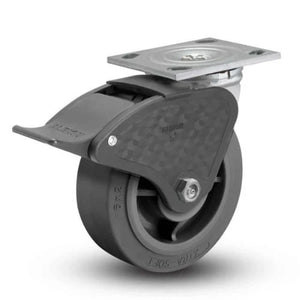 Albion 16XS04228ST 4" x 2" Rubber Total Lock Caster – 350 lb
