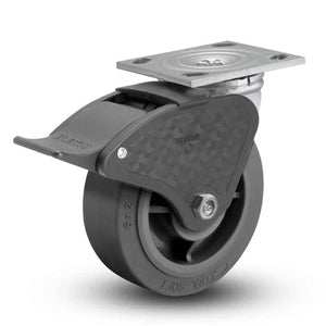 Albion 16XS05228ST 5" x 2" Performance-Rubber Total Lock Caster – 375 lb