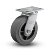 Albion Casters 6x2 High Swivel Caster - USA-Made Flat Performance-Rubber Ball Wheel, 600 lb Capacity, 7.5" Mount Height - SKU 16XS06201SHS60 Albion-Casters