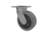 Albion Casters 6" x 2" USA-Made Swivel Rubber Ball Bearing Caster with 4" x 4-1/2" Top Plate - High Performance, Durable Caster for Industrial & Commercial Use Albion-Casters