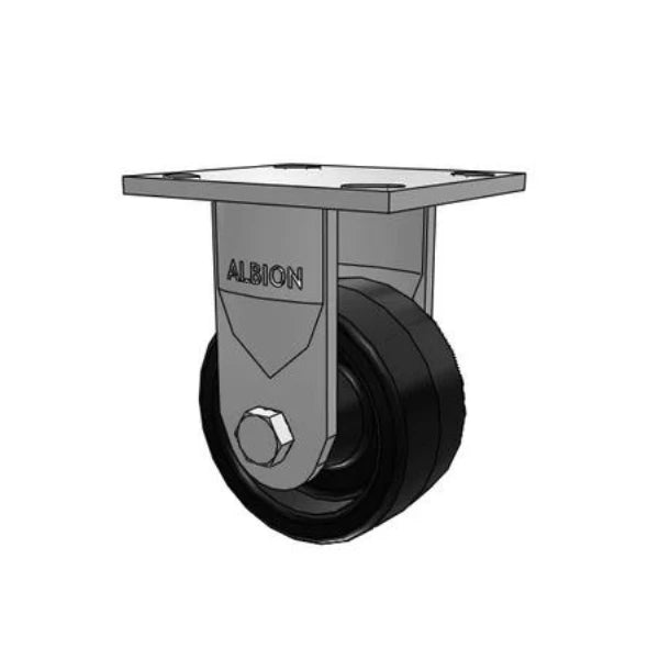 Albion-Casters 4" x 2" Kingpinless Rigid Caster with USA-Made Phenolic Wheel - 800 lb Capacity, Value Series - Mode 170TM04201Rl Albion-Casters