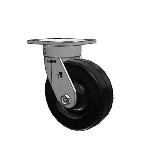 Albion Casters Value Kingpinless Caster - 6" x 2" Phenolic Wheel, 4" x 4.5" Plate, 1200 lb Capacity - Made in USA - Model 170TM06201S Albion-Casters