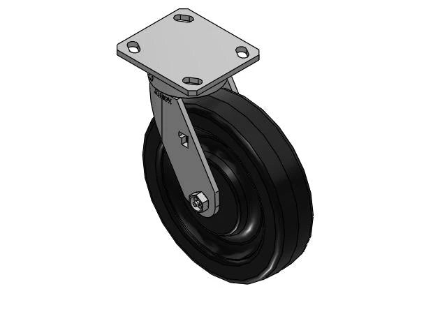 Albion Casters 9.5" Height Kingpinless Caster - 8" x 2" Phenolic Wheel with 4" x 4.5" Plate, Heavy-Duty Performance, Model 170TM08201S01 Albion-Casters