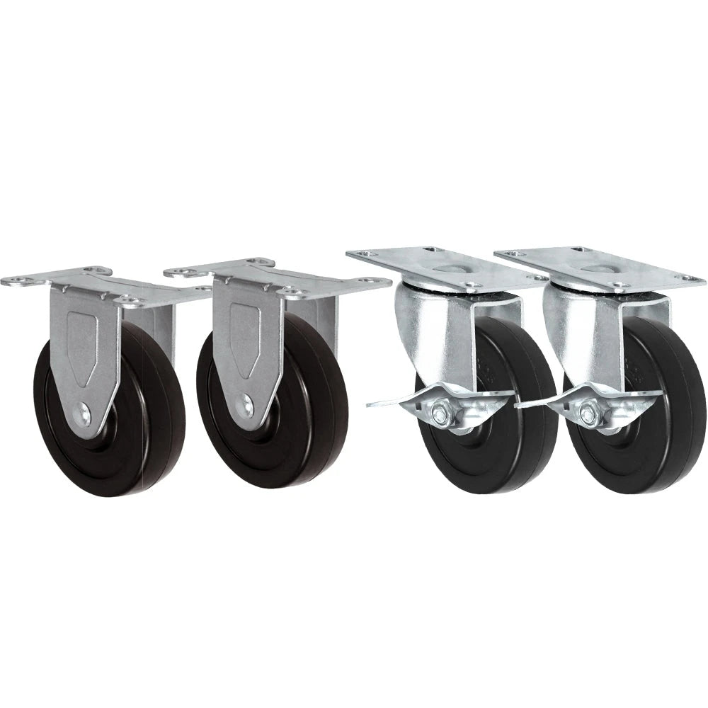 Rubbermaid Commercial 1997371 Heavy Duty Utility Cart Replacement Casters, 5" (Pack of 4) CasterHQ
