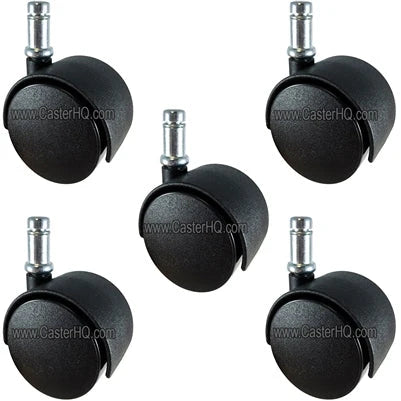 50mm (2") Office Chair Caster Set of 5 - 450 lbs Capacity Per Set of 5 CasterHeadquarter