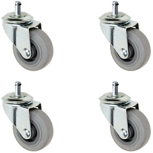 2" Gray Rubber Grip Ring Stem Caster – 320 lb