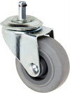 2" Gray Rubber Grip Ring Stem Caster - 80 lbs Capacity Per Caster CasterHeadquarter