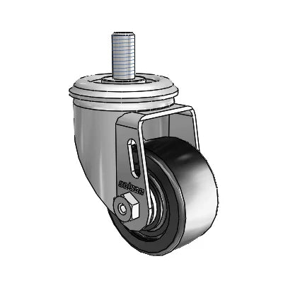 Colson 2.02254.53 MTG11 — 2-1/2" Polyolefin Swivel Caster, 1/2"-13 x 1" Stem, 200 lb