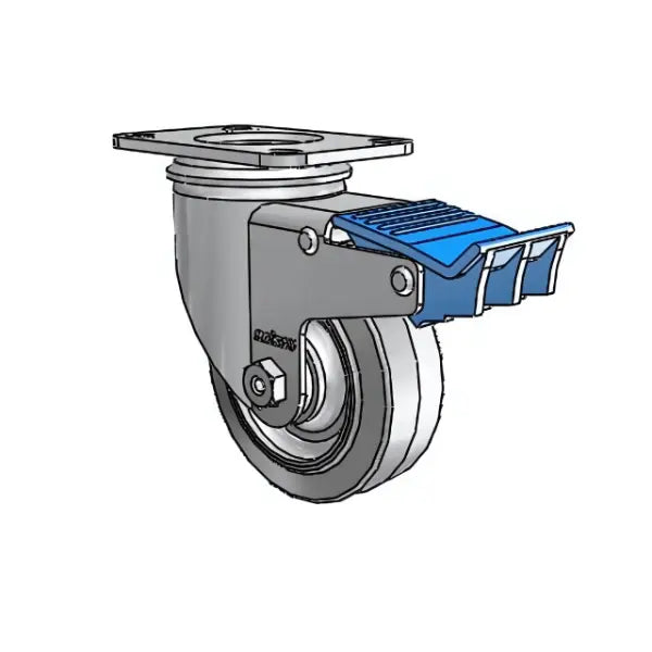 3.5" Performa Delrin Caster | Direction Lock | 250lb Capacity | 2.5"x3.625" Plate -  | CasterHQ