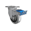 3.5" Conductive Performa Swivel Caster with Direction Lock - 225 lb Capacity, 2.5"x3.625" Plate CasterHQ
