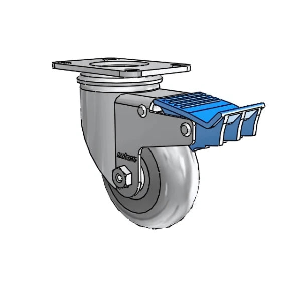 3.5" Performa Delrin Direction Lock Caster | 210 lb Capacity | 2.5"x3.625" Top Plate CasterHQ