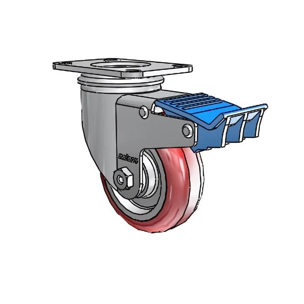 3.5" HI-TECH Swivel Caster with Delrin Bearing and Direction Lock - 250 lb Capacity (SKU: 2.03156.91) colson-header