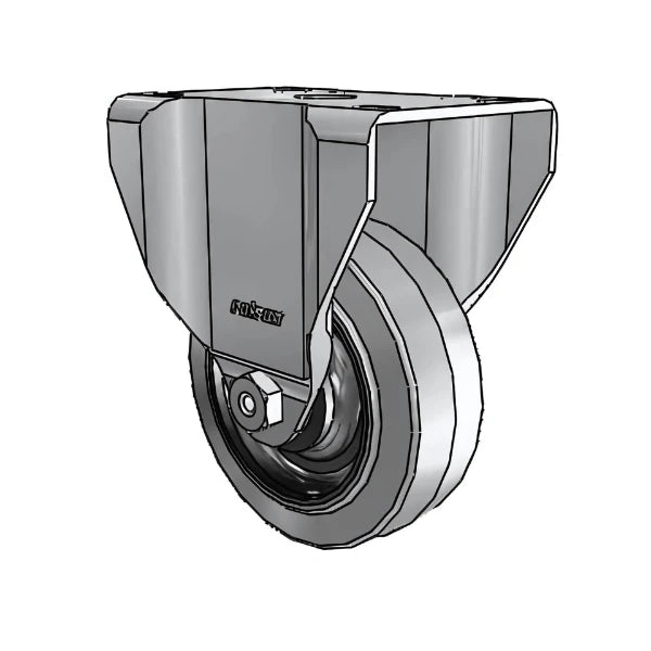 3.5" Conductive Performa Rigid Caster: 225lb Capacity, 2.6875"x3.625" Plate CasterHQ