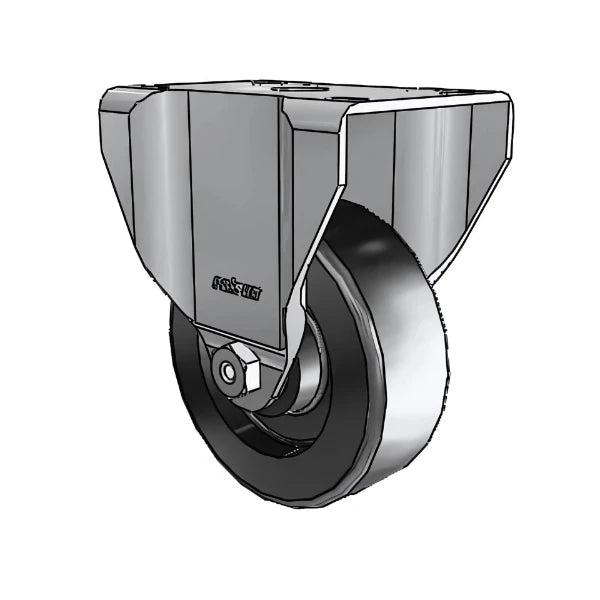 3.5" x 1.25" Stainless Polyolefin Ball Bearing Rigid Caster with 2.6875" x 3.625" Plate - Durable, Heavy-Duty, Corrosion-Resistant Caster for Industrial and Commercial Use | Model 2.03208.55 colson-header