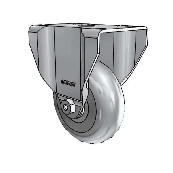 3.5" Performa Rubber Rigid Caster with 210 lb Capacity - Colson 2 Series (2.03208.565) CasterHQ