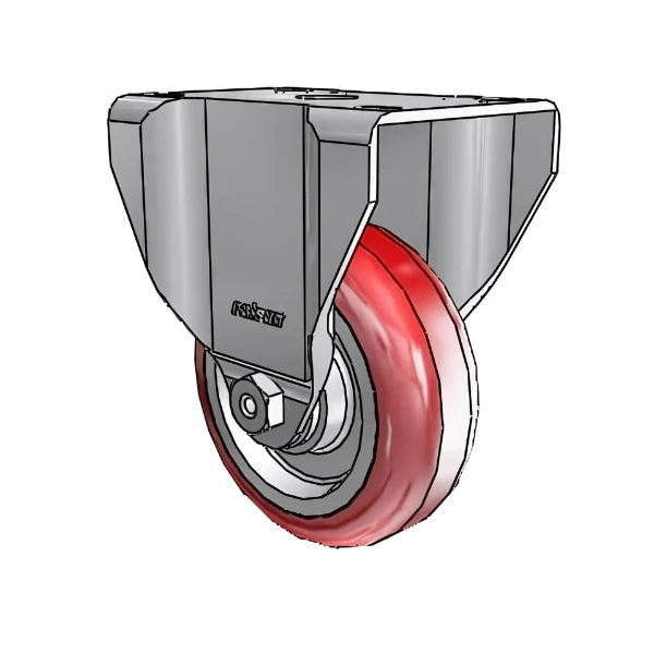 3.5" HI-TECH Rigid Caster | 250 lb Capacity | Delrin Bearing | 2.6875"x3.625" Plate | SKU 2.03208.91 colson-header