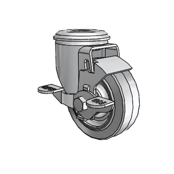 Colson Casters 3.5" x 1.25" Performa Delrin Bearing Side-Lock Caster with 1/2" Hollow Rivet - SKU: 2.03250.441 BRK1 | High-Performance Caster for Industrial and Medical Applications colson-header