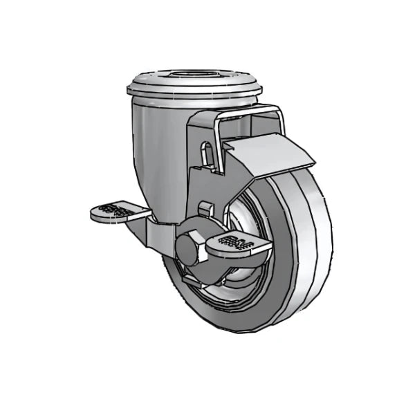 Colson Casters 3.5" x 1.25" Performa Ball Bearing Top-Lock Caster with 1/2" Hollow Rivet - SKU: 2.03250.445 BRK1 | Durable, Smooth Mobility for Industrial & Commercial Applications colson-header