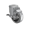 Colson Casters 3.5" x 1.25" Conductive Performa Top-Lock Caster with 1/2" Hollow Rivet - ESD Protection for Sensitive Environments - SKU: 2.03250.445 COND BRK1 colson-header