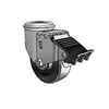 3.5"x1.25" Polyolefin Ball Bearing Swivel Caster with Total Lock, 230 lb Load Capacity, 1/2" Hollow Rivet Fastening colson-header1